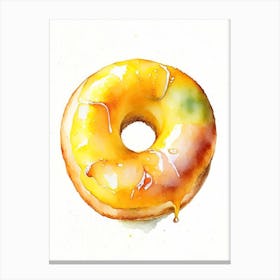 Mango Glazed Donut Cute Neon 3 Canvas Print