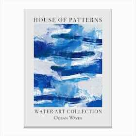House Of Patterns Ocean Waves Water 12 Canvas Print