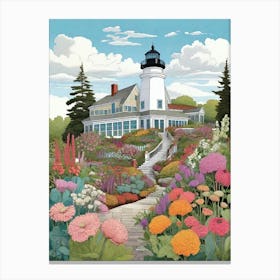 Lighthouse Garden Canvas Print