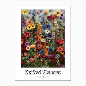 Knitted Flowers Wild Flowers 6 Canvas Print