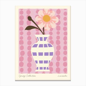 Spring Collection Lavender Flower Vase 3 Canvas Print