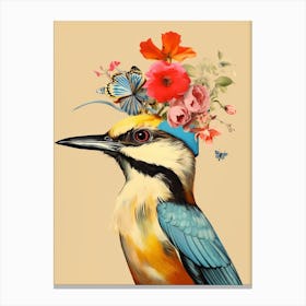 Bird With A Flower Crown Swallow 1 Canvas Print