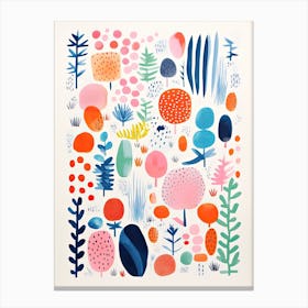 New York Botanical Gardens Abstract Riso Style 3 Canvas Print