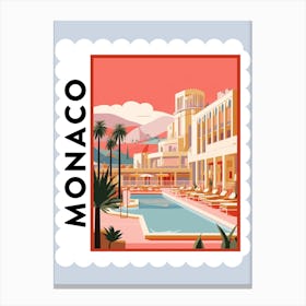 Monaco 2 Travel Stamp Poster Canvas Print