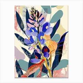 Colourful Flower Illustration Bluebonnet 7 Canvas Print