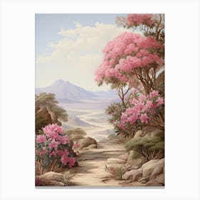 Rhododendron Victorian Style 1 Canvas Print