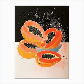 Art Deco Papaya 1 Canvas Print