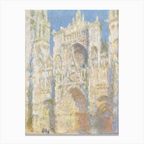 Rouen Cathedral, West Façade, Sunlight (1894), 1, Claude Monet Canvas Print