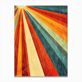 Retro Sunburst Canvas Print