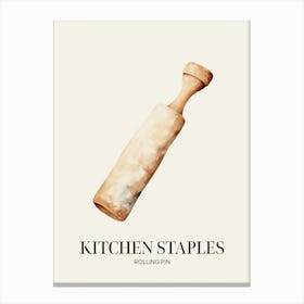 Kitchen Staples Rolling Pin 2 Canvas Print