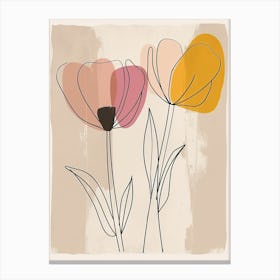 Halifax Flower Market Boho Minimalist Style 1 Canvas Print