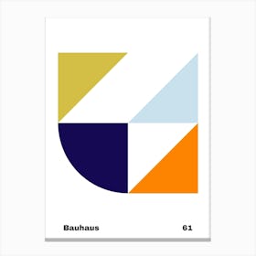 Geometric Bauhaus Poster 61 Canvas Print