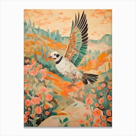 Lapwing 4 Detailed Bird Painting Canvas Print