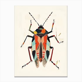 Colourful Insect Illustration Boxelder Bug 8 Canvas Print
