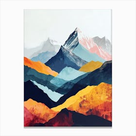 Minimalist Ridges: Mountain Moods Canvas Print