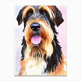 Briard 2 Watercolour dog Canvas Print