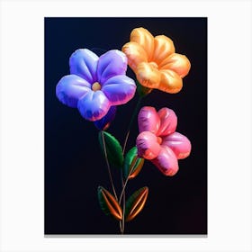 Bright Inflatable Flowers Periwinkle Canvas Print