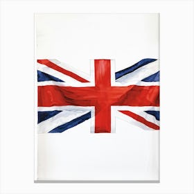 An Authoritative Watercolor Render Of The Distinguished United Kingdom Flag With Its Deep Red Cross (7) Canvas Print