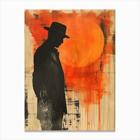 Silhouette Of A Man Canvas Print