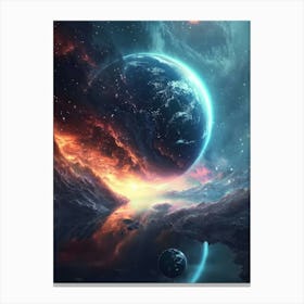 Planet Earth In Space 1 Canvas Print