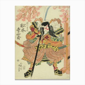Näyttelijä Matsumoto Koshiro V Näytelmässä Yoshitsune Sembonzakura (Tuhat Kirsikkapuuta), 1829, By Utagaw Canvas Print