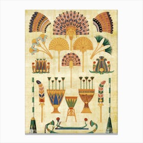 Egyptian Papyrus Hieroglyphs art Canvas Print