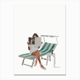 Reading moment on vacation Canvas Print