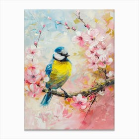 Blue Little Bird Canvas Print