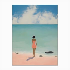 Girl On The Beach Canvas Print