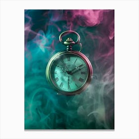 Pocket Watch In Smoke Canvas Print