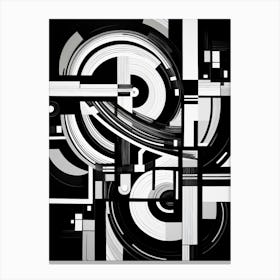 Infinity Abstract Black And White 5 Canvas Print