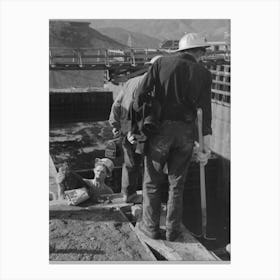 Untitled Photo, Possibly Related To Construction Worker, Shasta Dam, Shasta County, California By Russell 1 Canvas Print