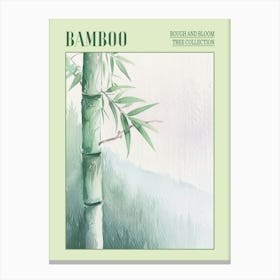 Bamboo Tree Atmospheric Watercolour Painting 5 Poster Canvas Print