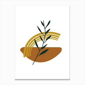 Olive Branch Logo art print Canvas Print