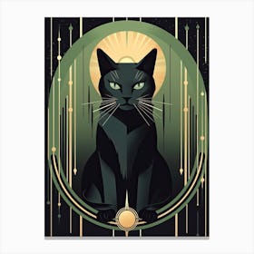 Strenght Cat Tarot Card 1 Canvas Print