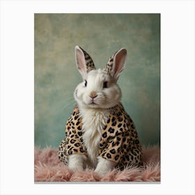 Rabbit In Leopard Print Canvas Print