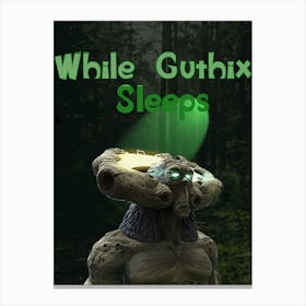 While Guthix Sleeps, RS3, OSRS, RS, Runescape, Art, Print 2 Canvas Print