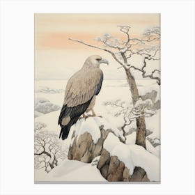 Winter Bird Painting Vulture 1 Canvas Print