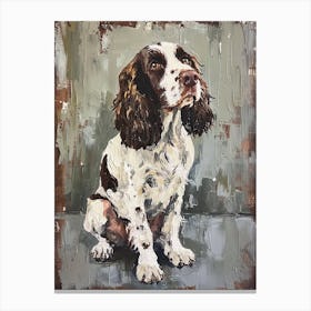 English Springer Spaniel Acrylic Painting 1 Canvas Print