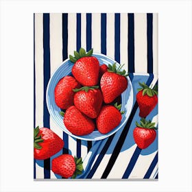 Strawberries Fruit Summer Illustration 4 Canvas Print