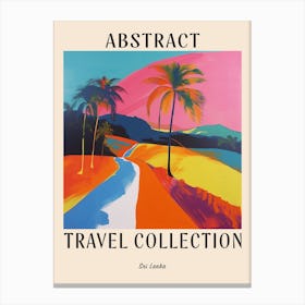 Abstract Travel Collection Poster Sri Lanka 1 Canvas Print