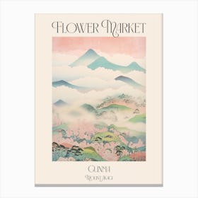 Flower Market Mount Akagi In Gunma Japanese Landscape 3 Poster Canvas Print