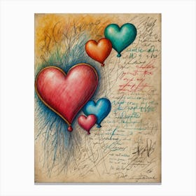 Heart Balloons Canvas Print