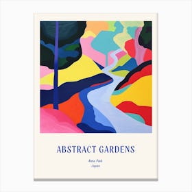 Colourful Gardens Nara Park Japan 2 Blue Poster Canvas Print