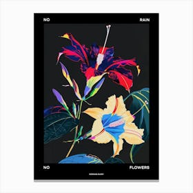 No Rain No Flowers Poster Morning Glory 3 Canvas Print