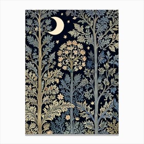 William Morris Moonlight In The Trees 20 Canvas Print