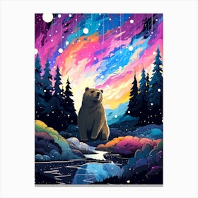 Bear In The Forest Canvas Print