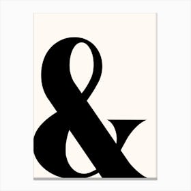 Ampersand Bold & Typography Art Canvas Print