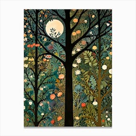 William Morris Moonlight In The Forest 21 Canvas Print