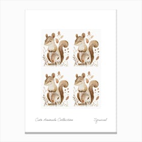 Cute Animals Collection Squirrel 3 Canvas Print